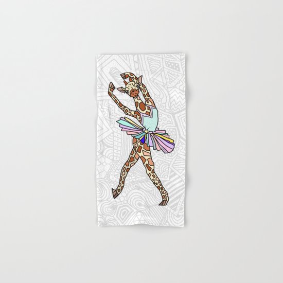 Giraffe Ballerina Tutu Hand & Bath Towel
