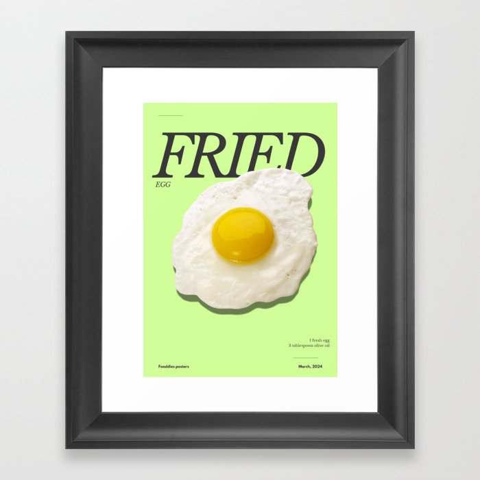 Fried egg Framed Art Print