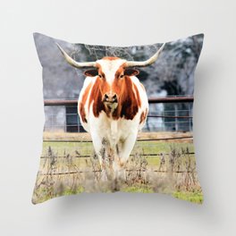 Texas Longhorn Morning Throw Pillow