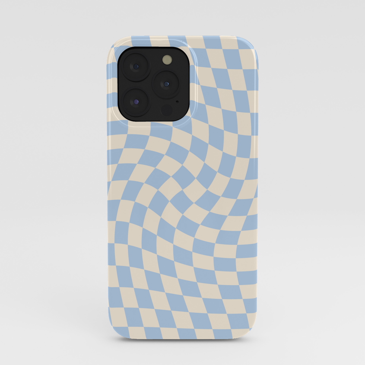 Check Ii Baby Blue Twist Checkerboard Print Iphone Case By Galaxy Eyes Society6