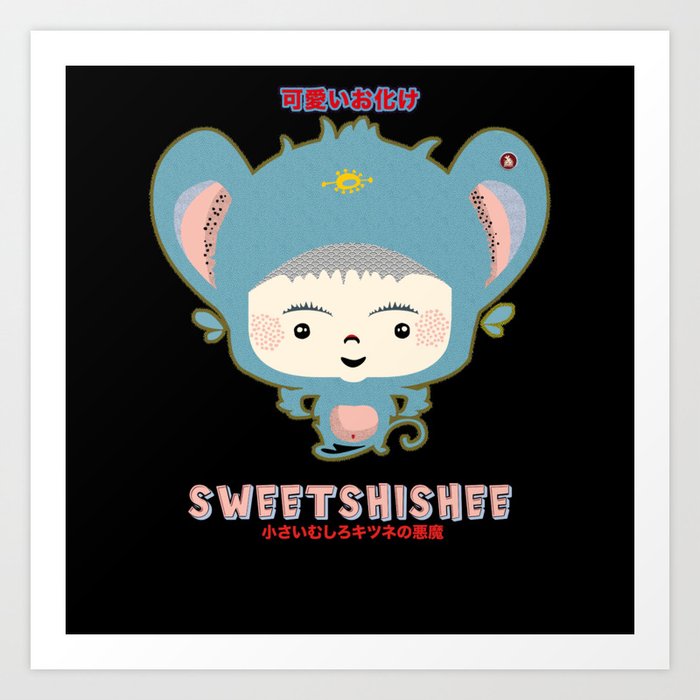 Sweetshishee, Cute Monster, Japan, Yōkai Art Print