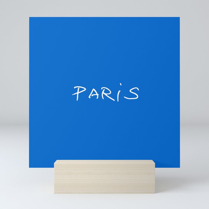 Paris 2 blue Mini Art Print