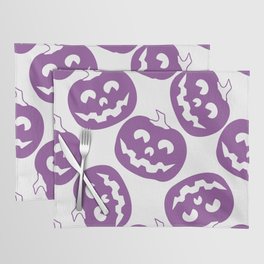 Seamless Pattern Silhouette Halloween Grimace Horror 05 Placemat