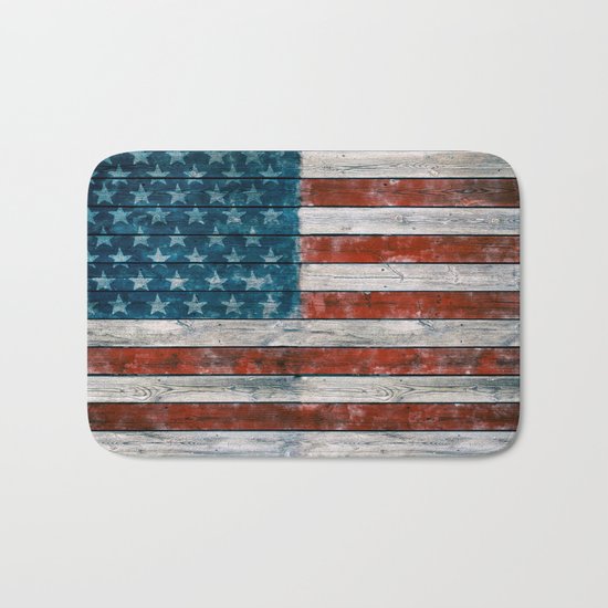 Vintage American Flag Bath Mat
