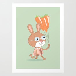 Happy Bunny Art Print