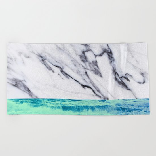 Marble Ocean iPhone Case and Throw Pillow Design Beach Towel