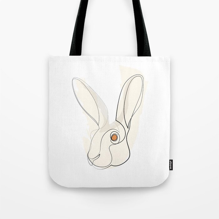 Hare one line Tote Bag