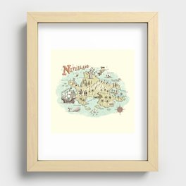 Neverland Map Recessed Framed Print