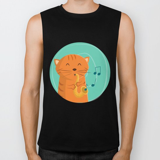 Jazz Cat Biker Tank
