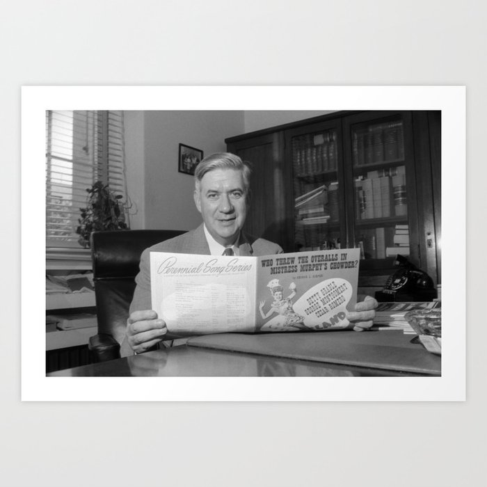 Tip O'Neill In His Office - 1957 Art Print