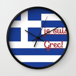 je suis Grec Wall Clock