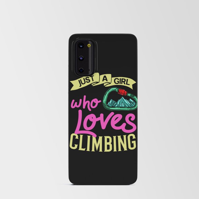 Rock Climbing Women Indoor Bouldering Girl Wall Android Card Case