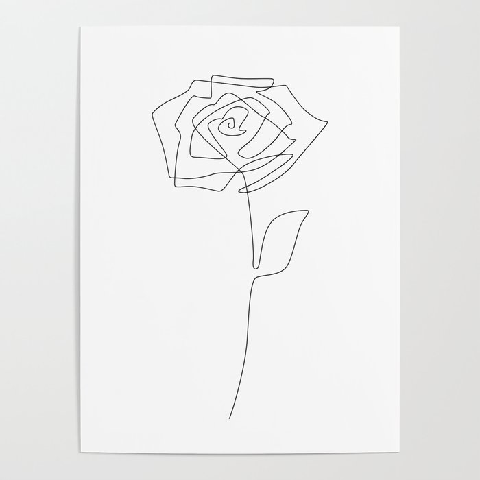 Single Rose Poster