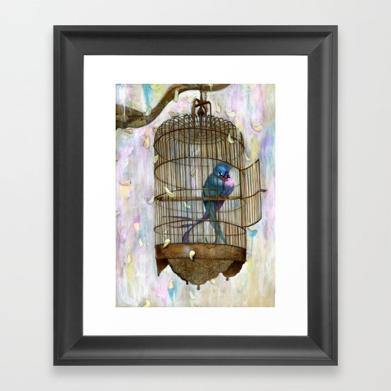 Birds in Love! Framed Art Print