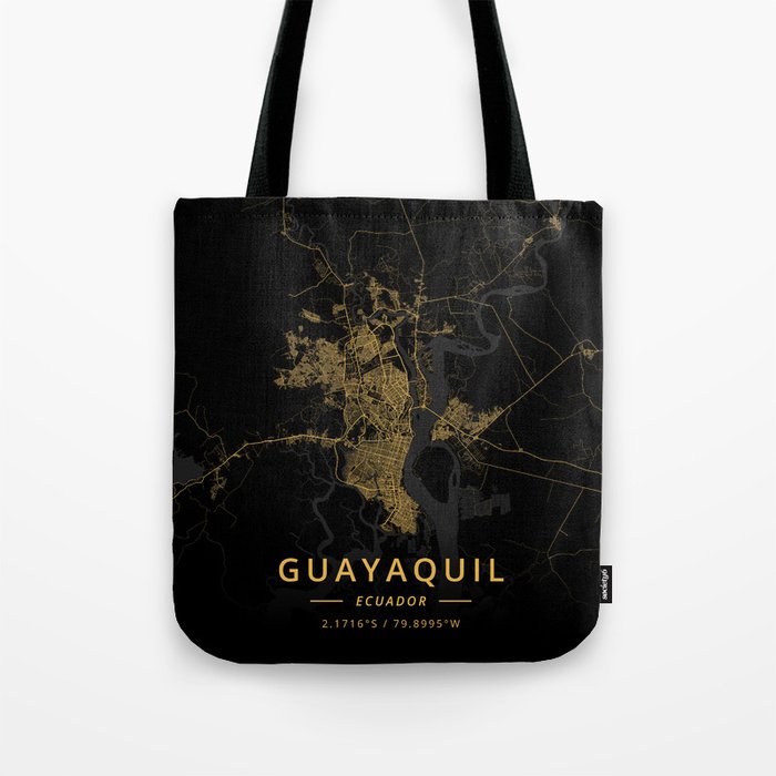 Guayaquil, Ecuador - Gold Tote Bag