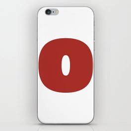 o (Maroon & White Letter) iPhone Skin
