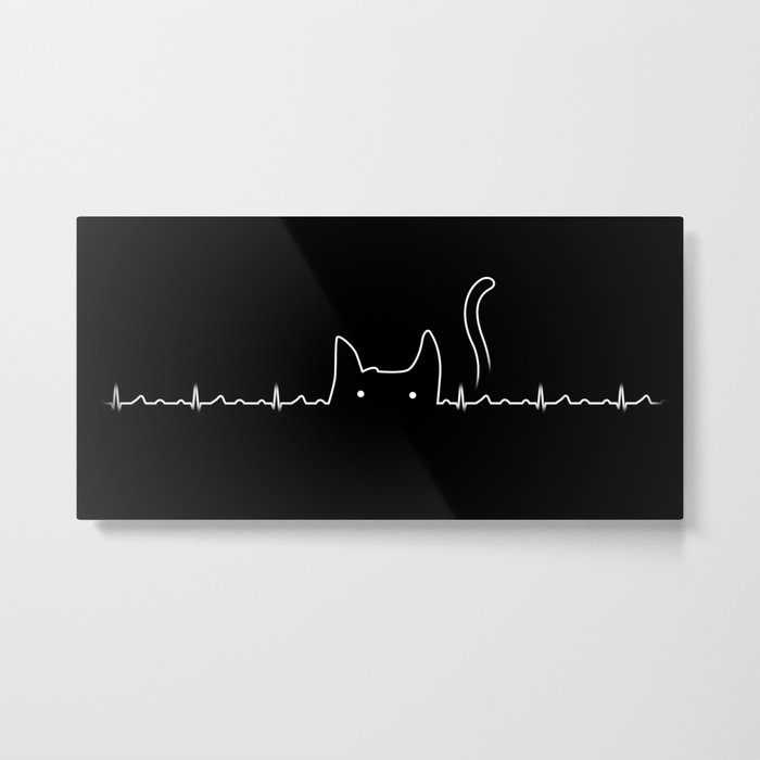 There is a cat in my heart Metal Print