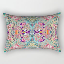 Mandala - Turquoise Boho Rectangular Pillow