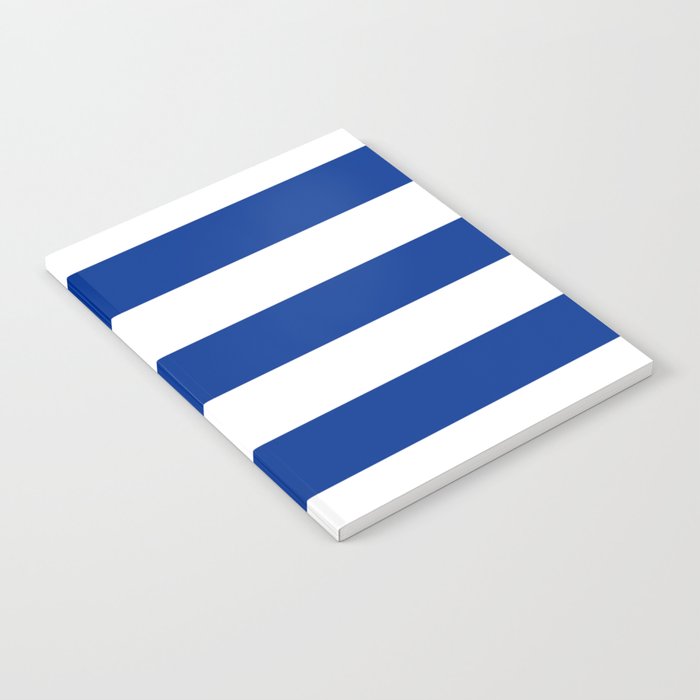 Air Force blue (USAF) -  solid color - white stripes pattern Notebook