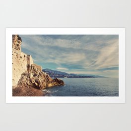 A Monaco View of the French Riviera Art Print