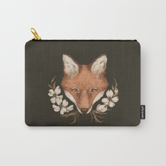 The Fox and Dogwoods Carry-All Pouch