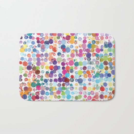 Watercolor Drops Bath Mat
