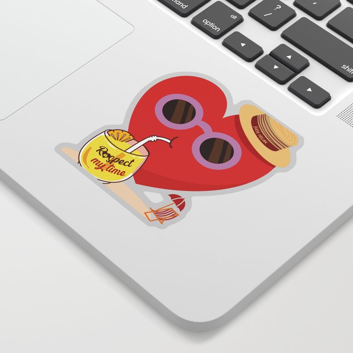 My Love Takes a Vacation Sticker
