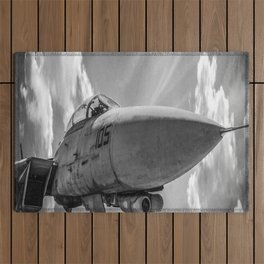 Jet Fighter Military Aircraft Flight Pilot Airplane Print Outdoor Rug