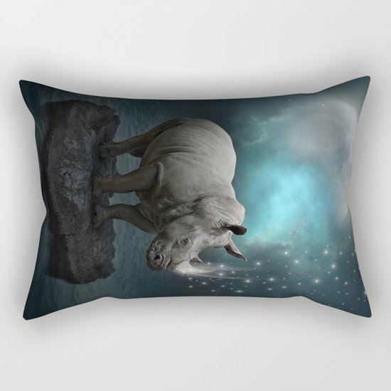Power Is No Blessing In Itself v.2 (Protect the Rhino) Rectangular Pillow