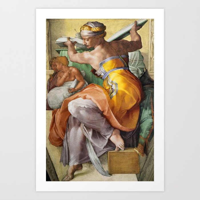 Libyan Sibyl, Sistine Chapel by Michelangelo Buonarroti Art Print