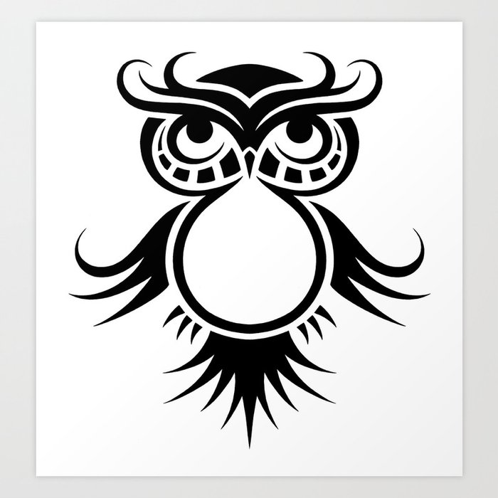 tribal owl head