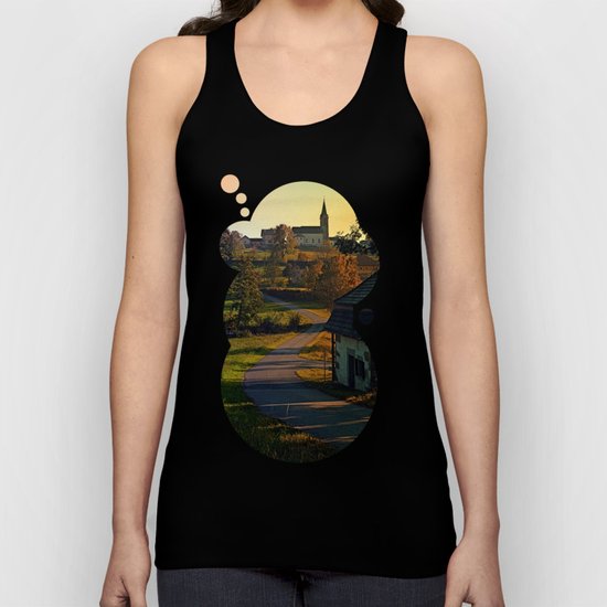 Road up to the hill | landscape photography Unisex Tank Top