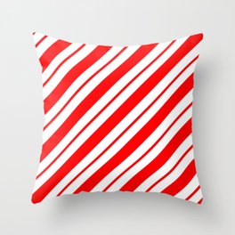 Peppermint Stripes Throw Pillow