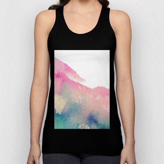 The Mountain of Happy #society6 #buyart #decor Unisex Tank Top