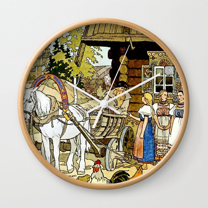 “The Feather of Finist” by Ivan Bilibin Wall Clock