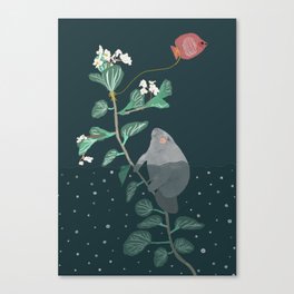The manatee decided to run away Canvas Print