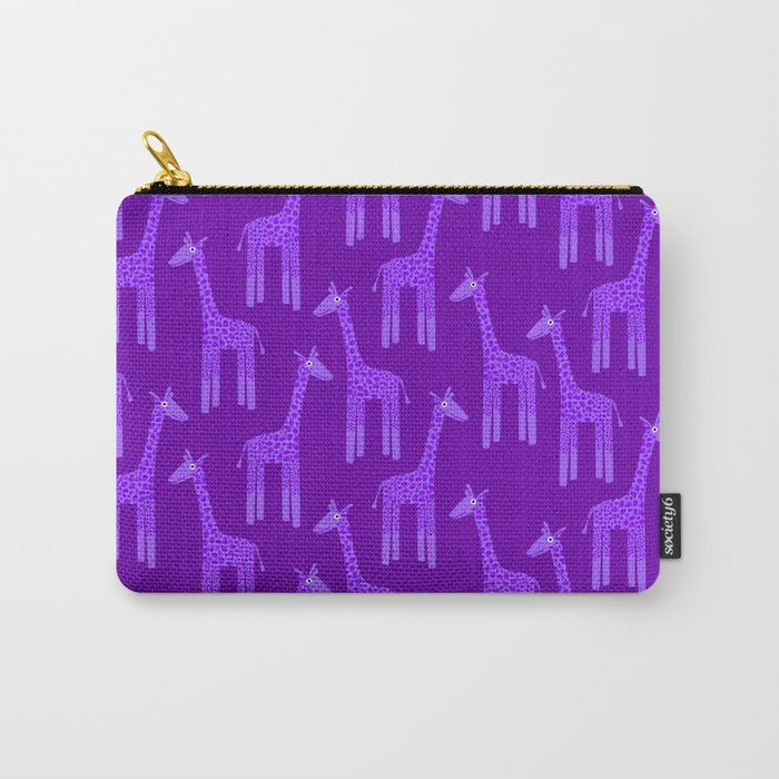 Giraffes-Purple Carry-All Pouch