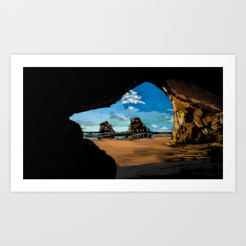 56 Beach Windows Wallpaper Art Print By Oracleartist Society6