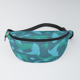 dolphins in blue Fanny Pack