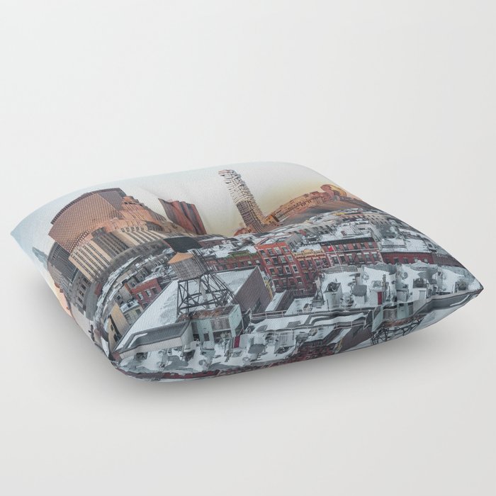 Views of NYC | Sunset in New York City Floor Pillow