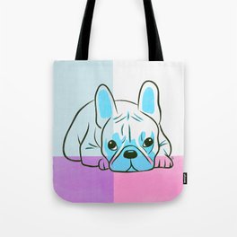 Adorable French Bulldog Puppy Artwork Tote Bag