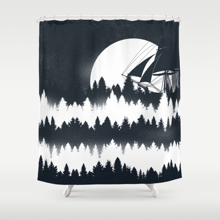 Forest Wave Shower Curtain