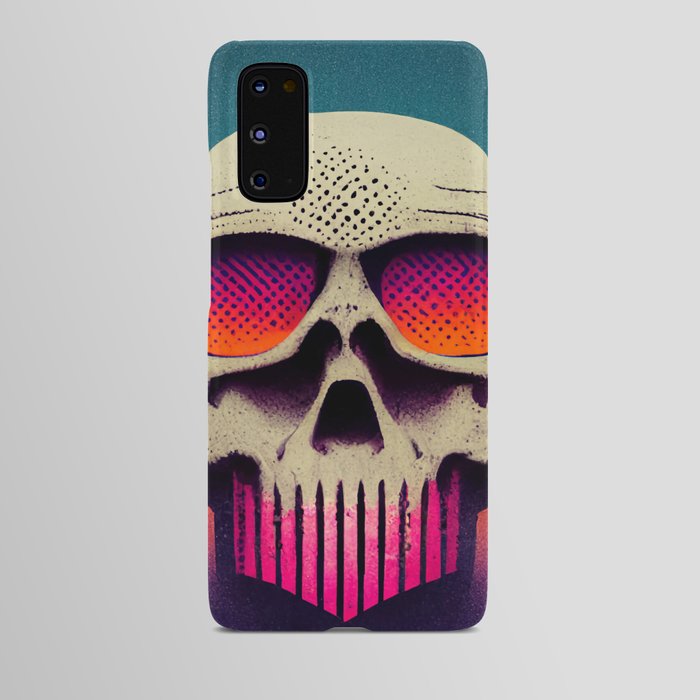 Postapocalyptic Skull Tequilla sunrise Android Case