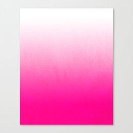 Orea - ombre pink modern colorful dorm college trendy gifts Canvas Print