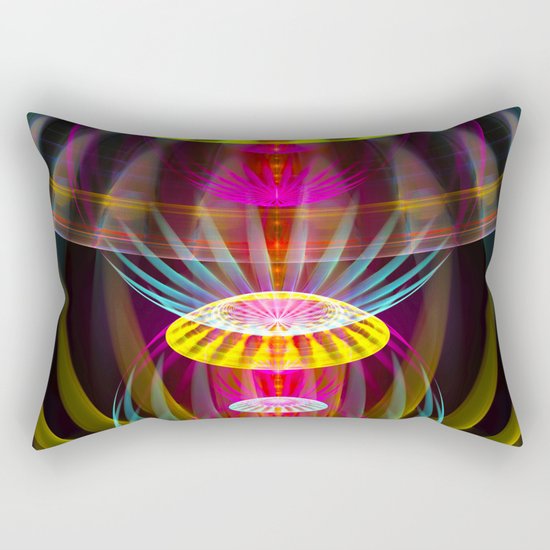 Alien sphere fractal fantasy Rectangular Pillow