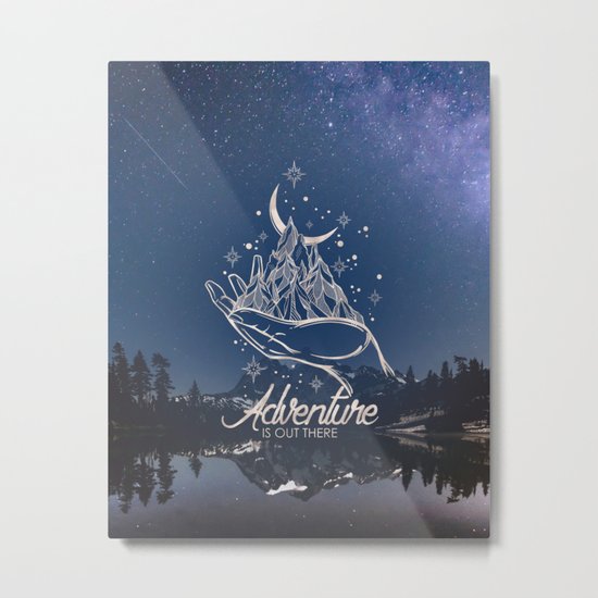 Adventure is Out There Metal Print