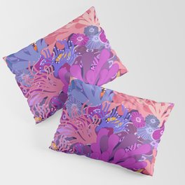 Block Party on the Reef - Clownfish Anemone Marine Sea Life Coral Pillow Sham