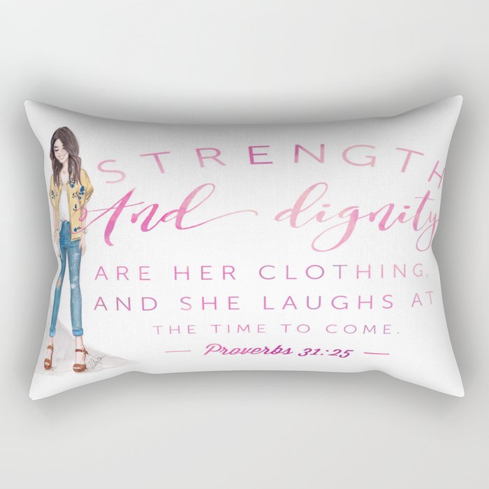 Strength and Dignity Rectangular Pillow
