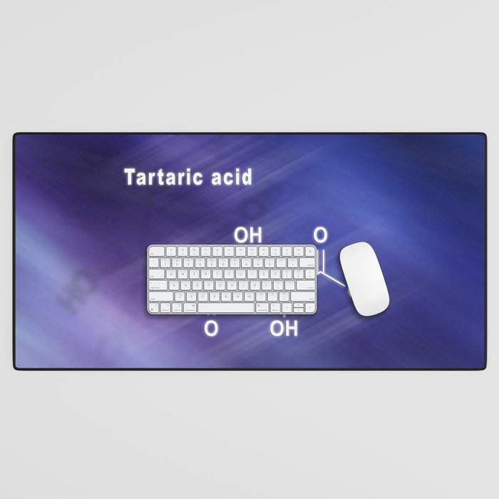Tartaric acid, Structural chemical formula Desk Mat