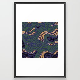 Muddy wave fabric pattern Framed Art Print